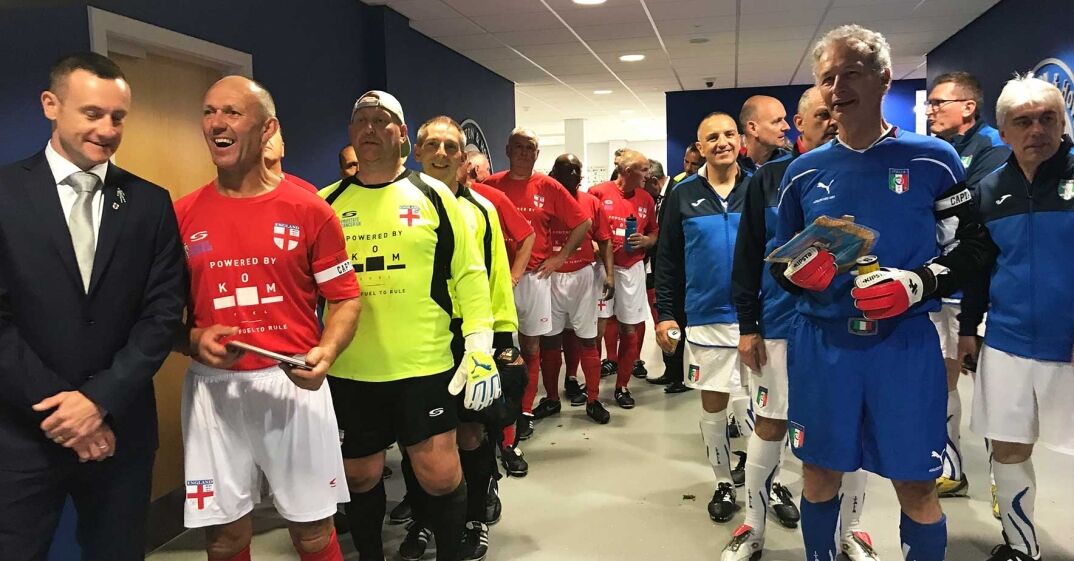 Walking Football England vs Italy Tunnel